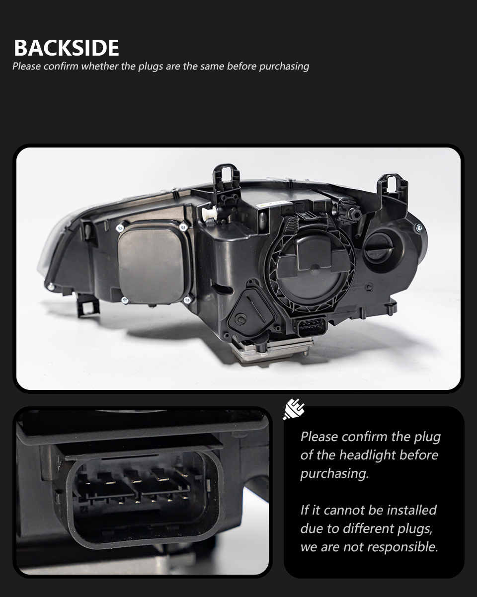 LED Laser Style Headlight for BMW X5 Running Headlights 2007-2013 E70 High Low Beam DRL Signal Lamp