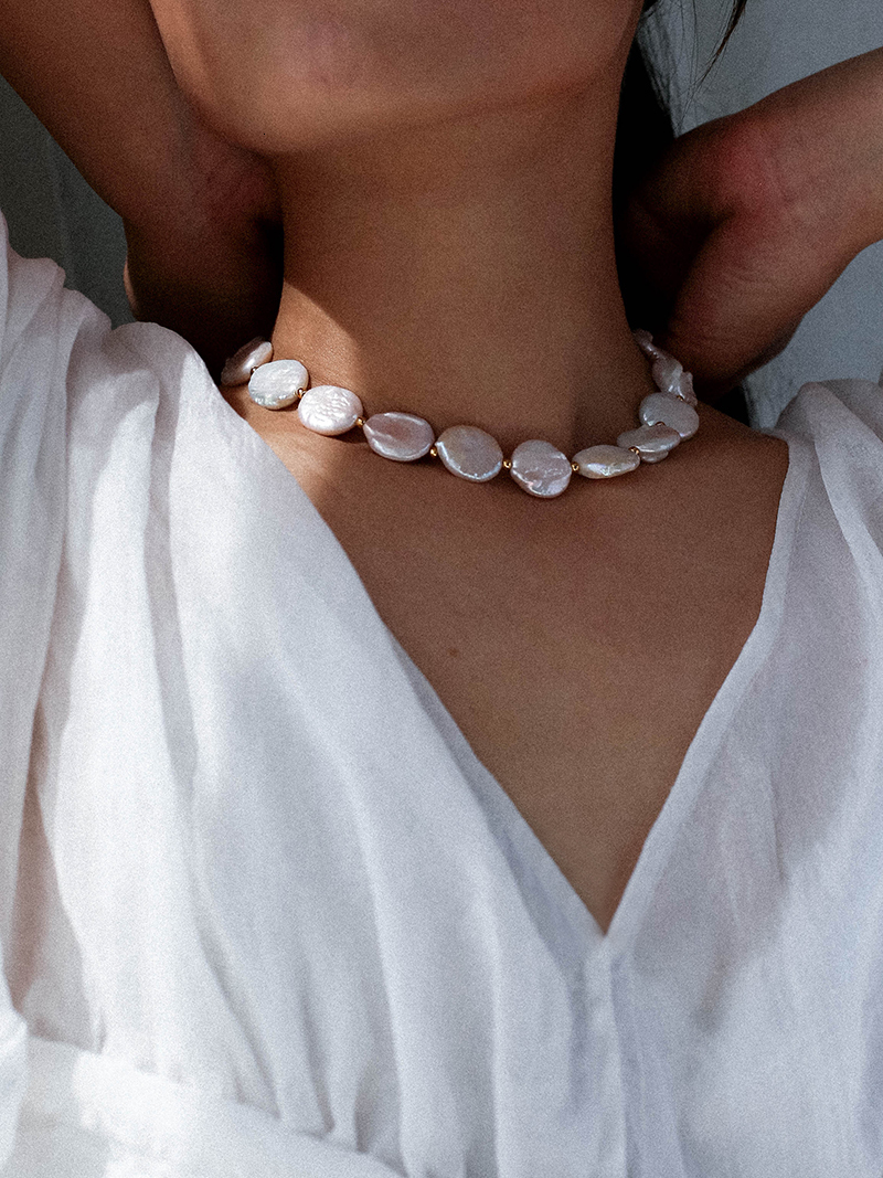 Pendant Necklaces Brass With 18K Gold Real Natural Baroque Pearl Choker Necklace Wedding Jewelry Runway T Show Party Gown Gothic Japan Korean 230831