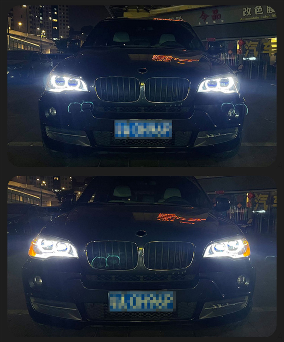 LED Laser Style Headlight for BMW X5 Running Headlights 2007-2013 E70 High Low Beam DRL Signal Lamp