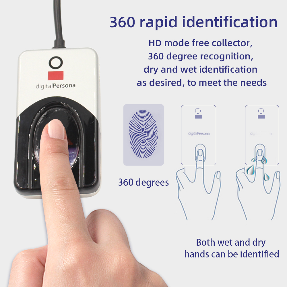 Fingerprint Access Control Digital Persona U are 4500 Biometric Scanner USB Reader Sensor uru4500 API SDK for Free 230830