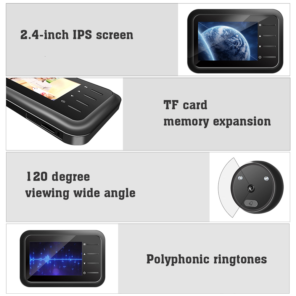 Video Door Phones Viewer Peephole Camera Doorbell with Wireless Monitor Live View Available Digital P o Shooting Monitoring 230830
