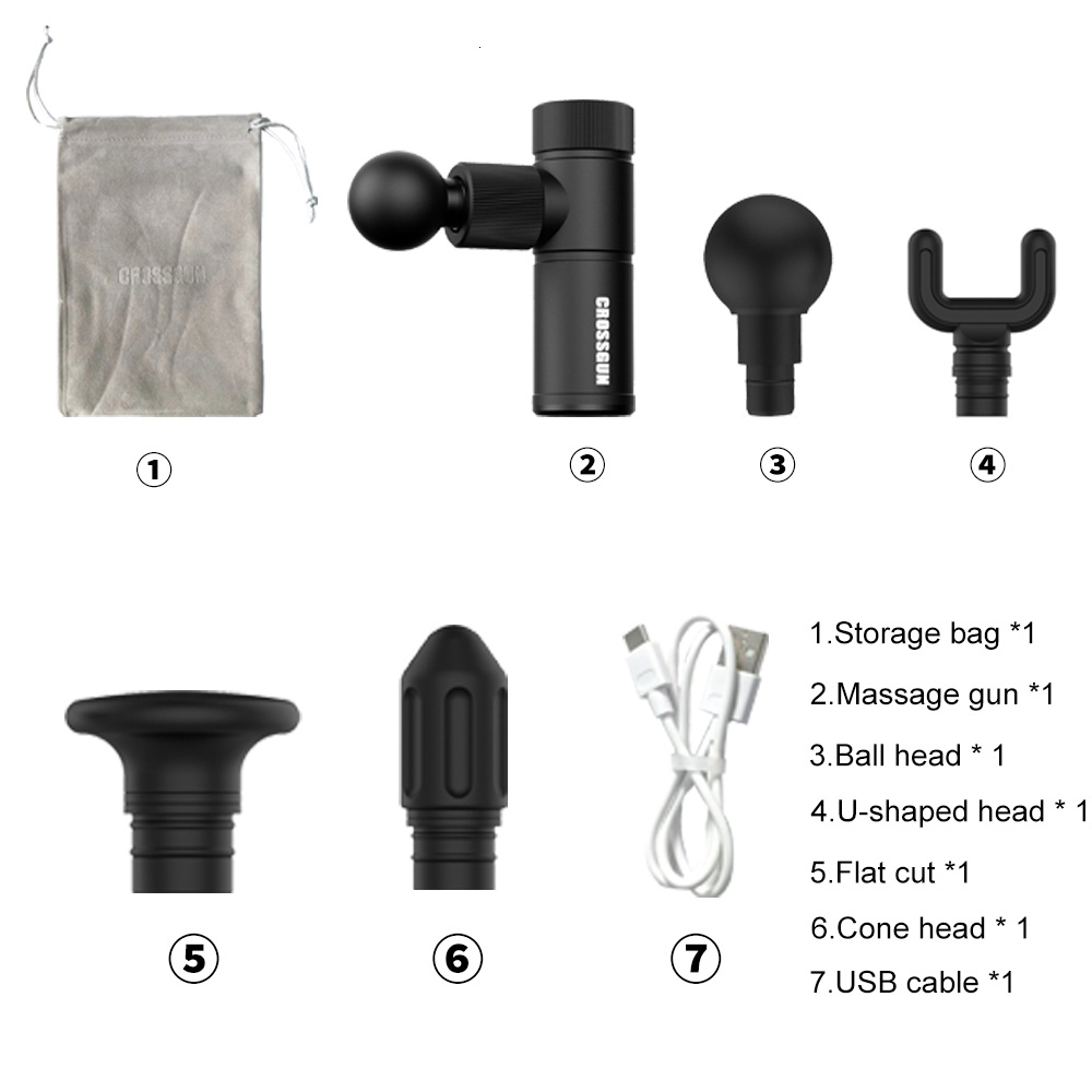 Full Body Massager CROSSGUN Massage Gun Electric High Frequency For Fitness Slimming Body Deep Muscle Relaxation Neck Back Leg Mini Fascia Massager 23