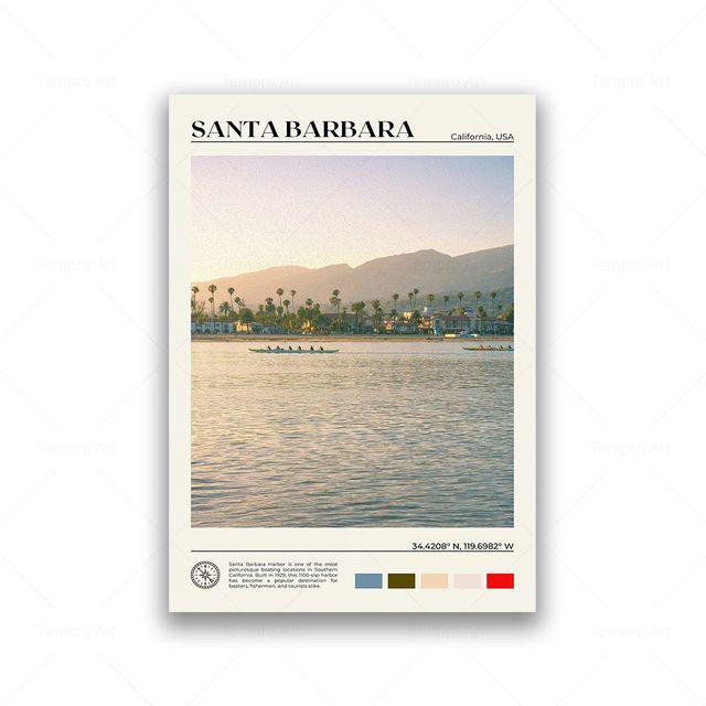 California Famous Landscape Canvas Painting Bay Area San Francisco San Diego Travel Posters And Prints Wall Art Living Room Bedroom Decor Wall Picture