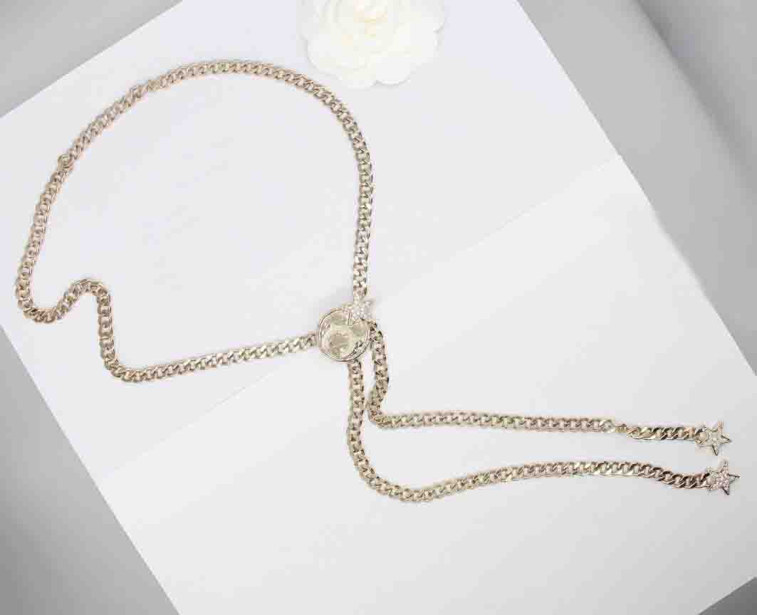 2023 Luxury quality charm pendant necklace with star shape in 18k gold plated have box long chain sweater PS7575B