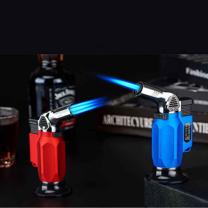 Windproof Blow Torch Lighter Refillable Butane Triple Jet Flame Metal No Gas For Cigar Cooking Gadgets 5II7 W260202