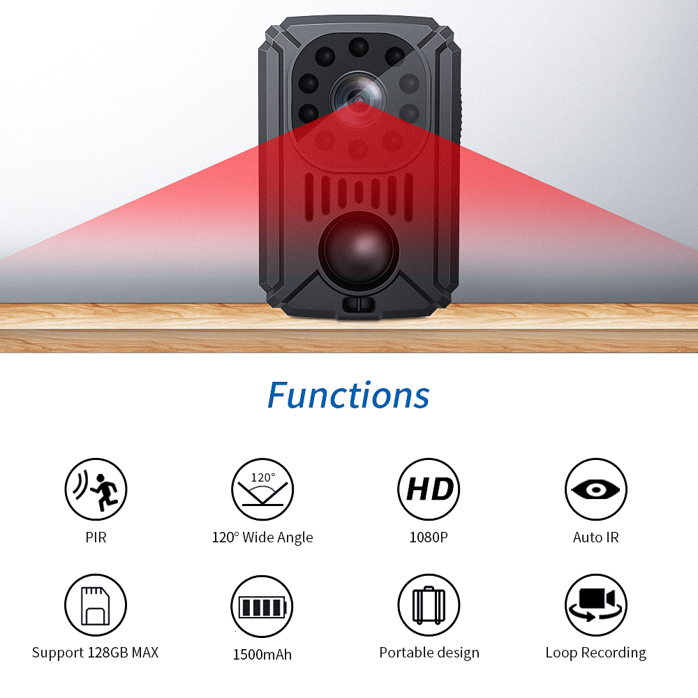 Mini Cameras 1080P MD31 Body Camera HD Pocket Cam Night Vision Small for PIR Video Recorder Sport DV 230830