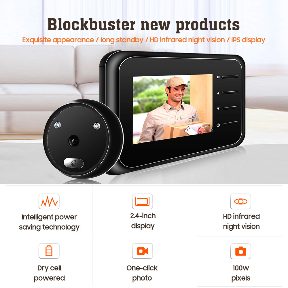 Video Door Phones Viewer Peephole Camera Doorbell with Wireless Monitor Live View Available Digital P o Shooting Monitoring 230830