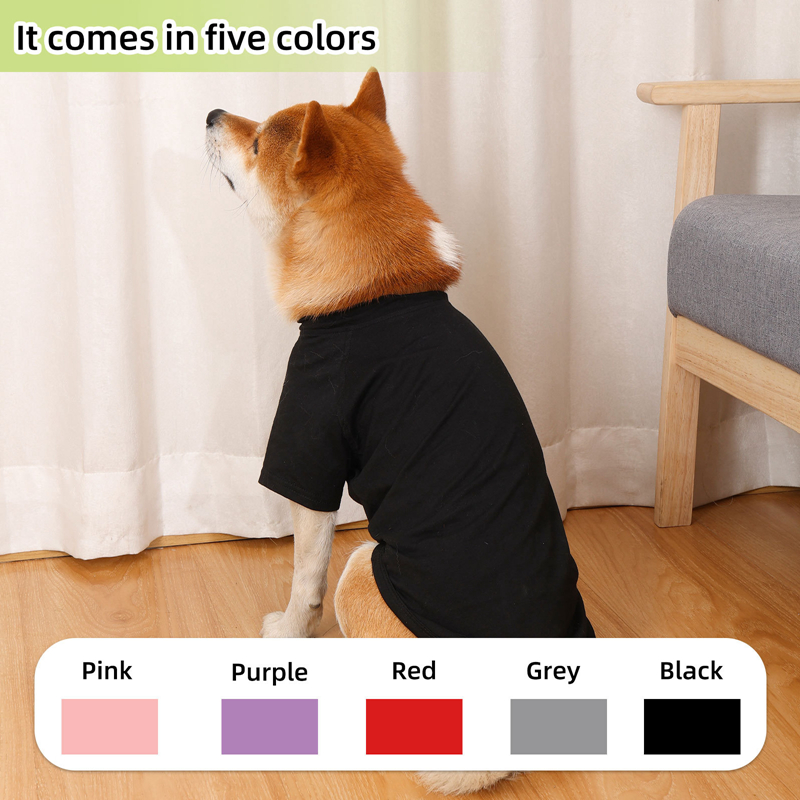 Dog Shirts Blank T-Shirt Soft for Small Medium Large Dogs Puppy Clothes Breathable Cotton Cat Basic Shirt Kitten Apparel Adorable Cozy Casual Fashion 