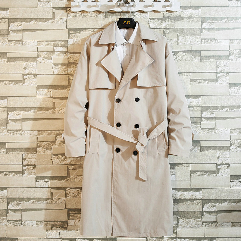 Men's Trench Coats Korean Fashion Spring Coat Mens Windbreaker Trenchcoat Men Smart Casual Loose Long Overcoat Streetwear Big Size 5XL 230831