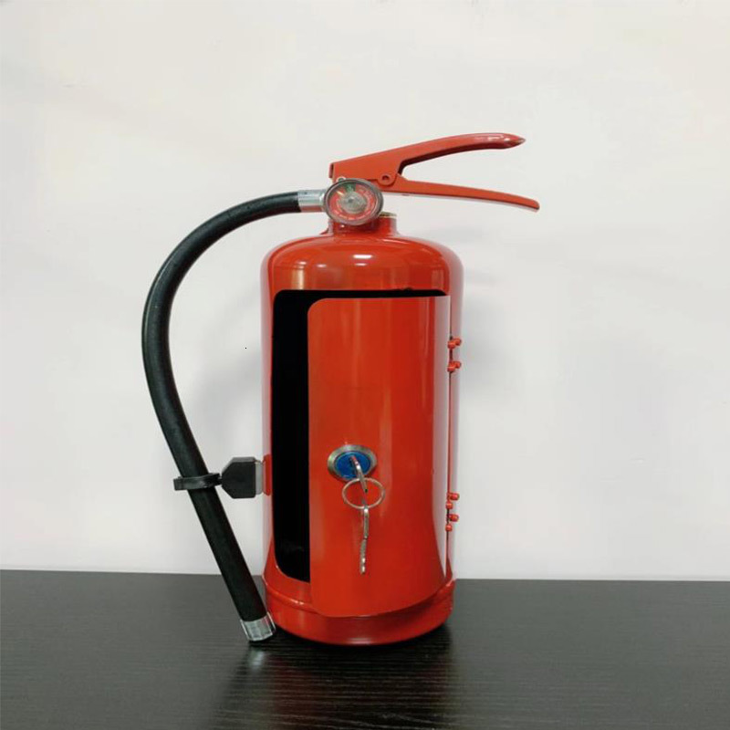 Decorative Objects Figurines Fire Extinguisher Shape Wine Box Ornaments Mini Bar Wine Cabinet Crafts Decoration Champagne Box Fireman's Gifts 230