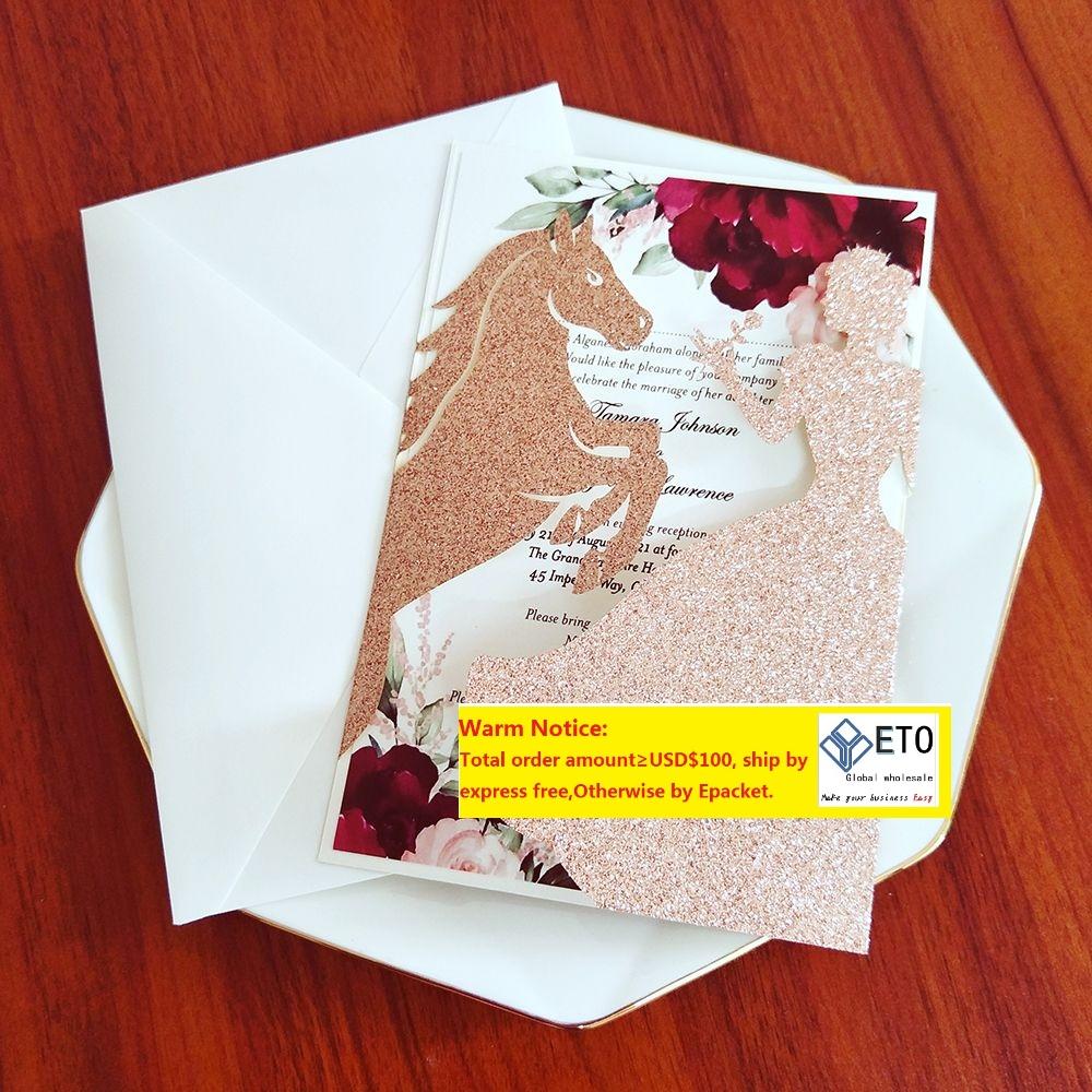 Greeting Cards Wedding Invitation Card Highend Suit Laser Cutout Private CustomGreeting ZZ