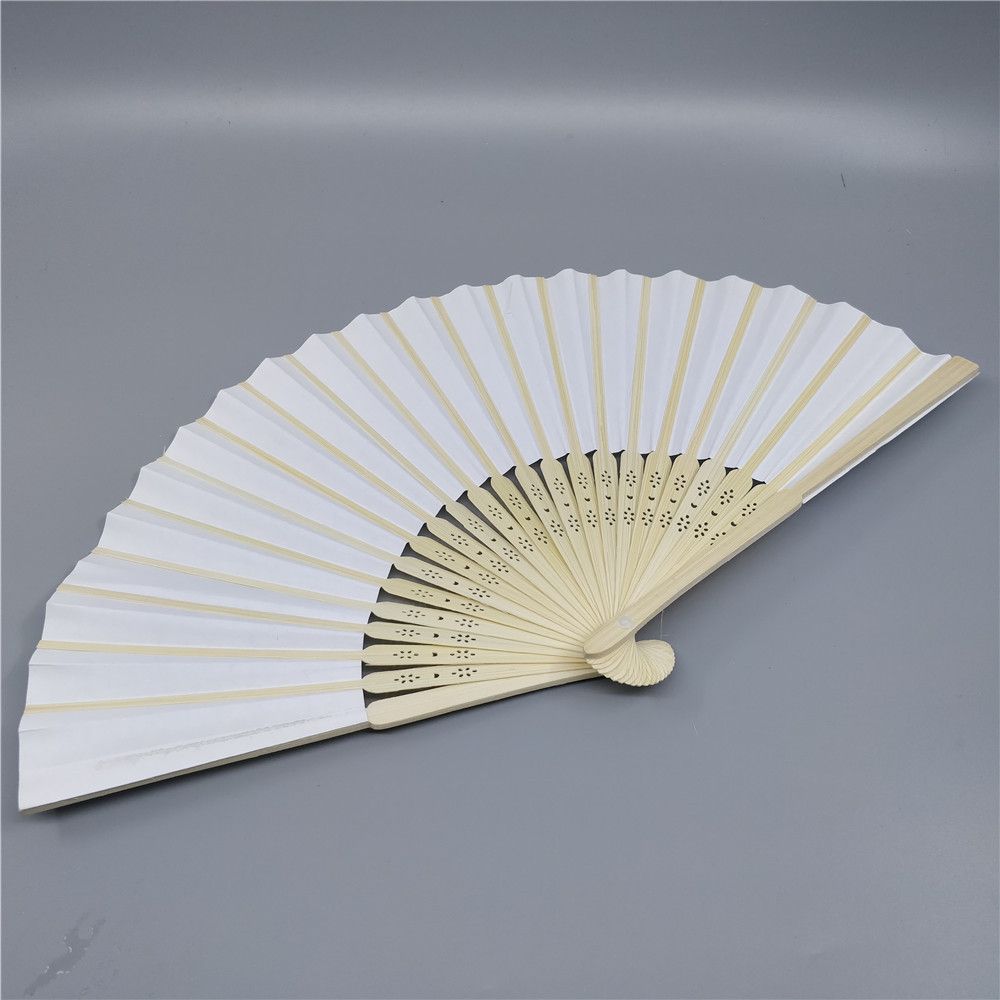 personalized paper folding hand fans wedding favors gifts bridal shower giveaways 50pcs lot wholesales ZZ