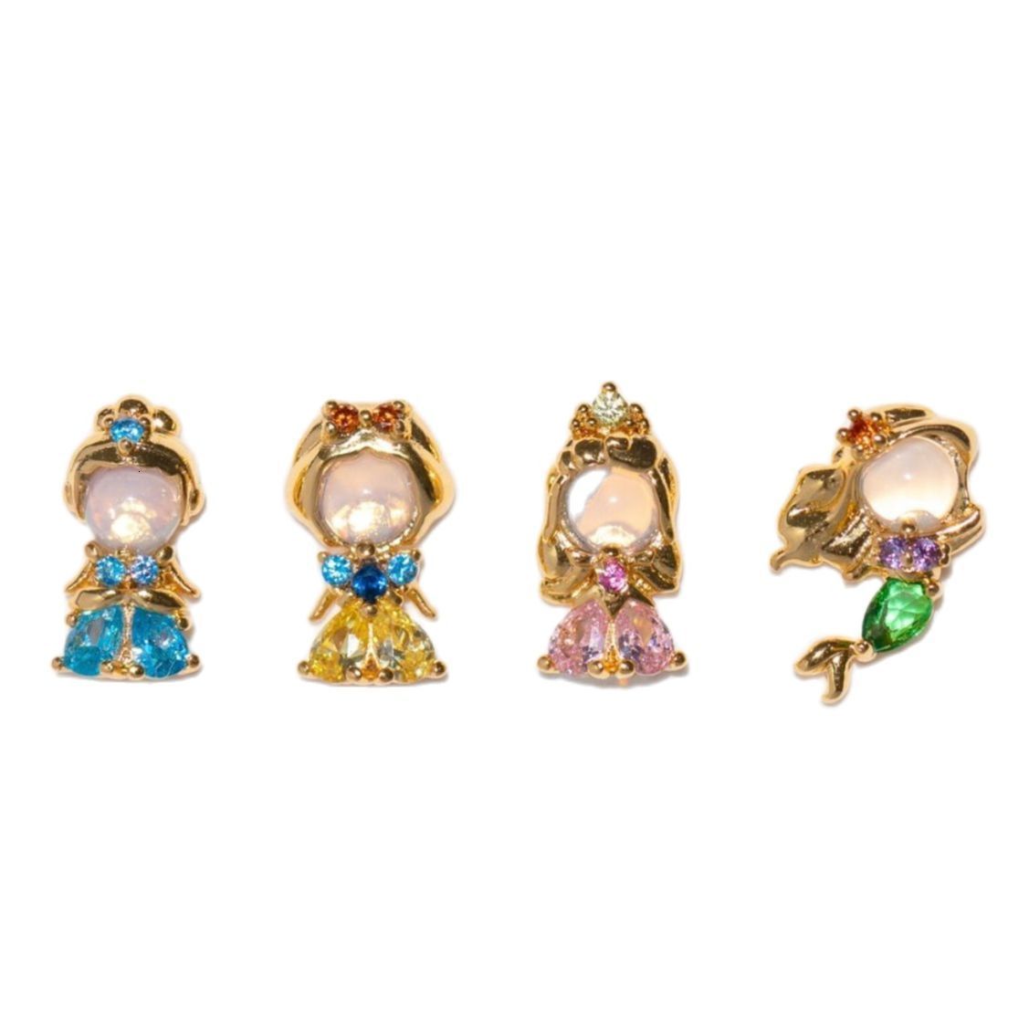 Charm 4PCS Set 925 Silver Needles Ins Colorful Zircon Stud Earrings For Women Jewelry Exquisite Cute Earring Party Gift Wholesale 230830