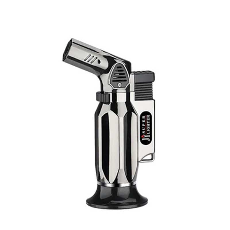 Windproof Blow Torch Lighter Refillable Butane Triple Jet Flame Metal No Gas For Cigar Cooking Gadgets 5II7 W260202