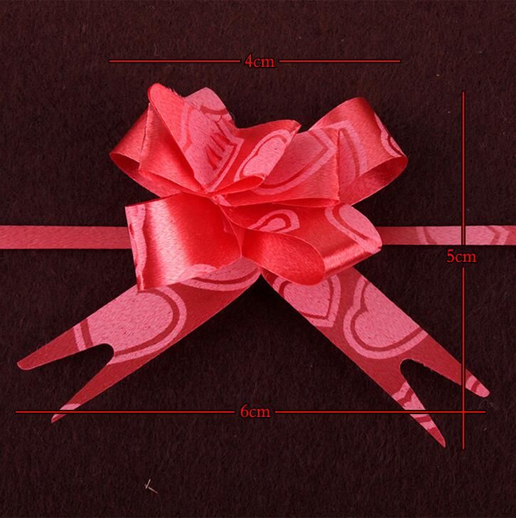 100pcs Large Size 50mm Beautiful solid color Pull Bow Ribbon Gift Packing flower bow Bowknot Party Wedding Car Room Decoration ZZ