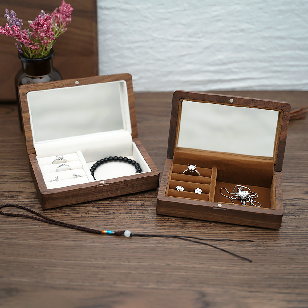 Jewelry Boxes Travel Retro Wood box Wooden Jewelry Packing Case Wedding Ring Necklace Bracelet Organizer Women Men Display Box Gift for Couple 230831