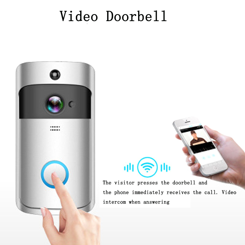Video Door Phones V5 Smart WIFI wireless video doorbell AC110 220V 18V 500mah Power Adapter for EKEN V7 Remote monitor intercom 230830