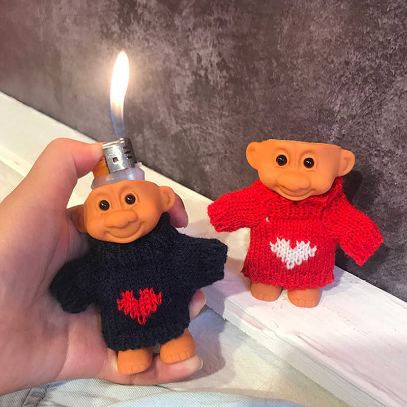 DIY Rubber Doll Lighter Case for Clipper Bic Funny Cute Trolldroll Armor Shell Cover Christmas Valentine Gift RB59 W260202