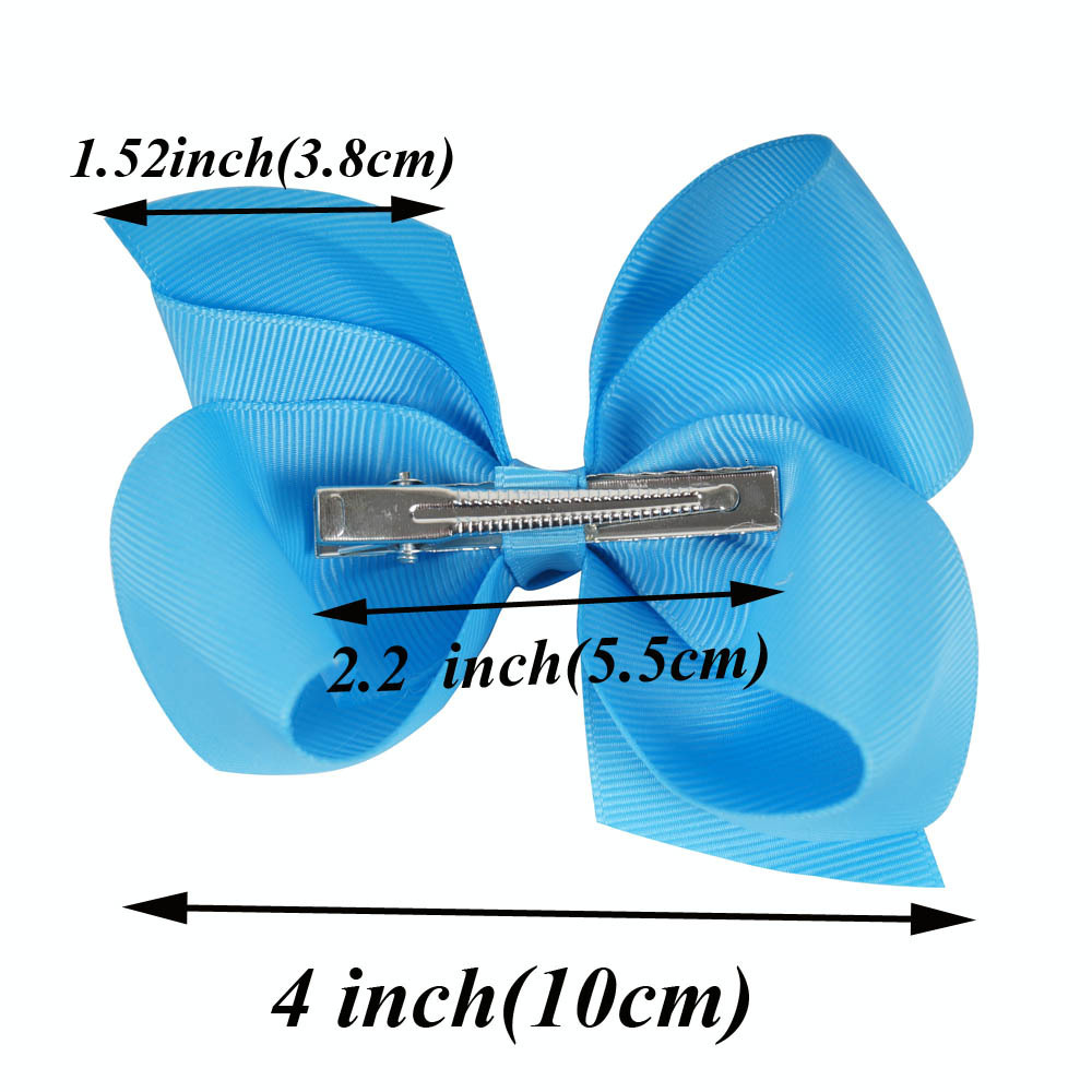 Hair Accessories CN 30Pcs/lot 4" Solid Hair Bows With Clips For Kids Girls Boutique Ribbon Hair Clips Classic Hair Bows Hair Accessories 230830