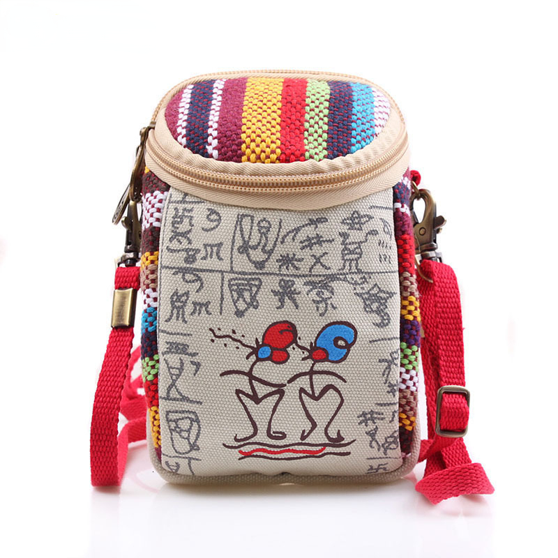 Evening Bag s Ethnic Style Small Mobile Phone Bag Female Embroidery Canvas Crossbody Shoulder Messenger for Ladies Girl Student 230831