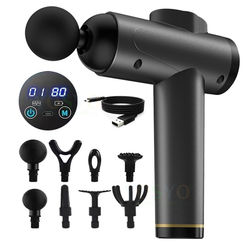 Full Body Massager Fascial Massage Gun Muscle Relaxation Vibration Machine Neck Back Leg Compression Massager Portable Fitness Device 230830