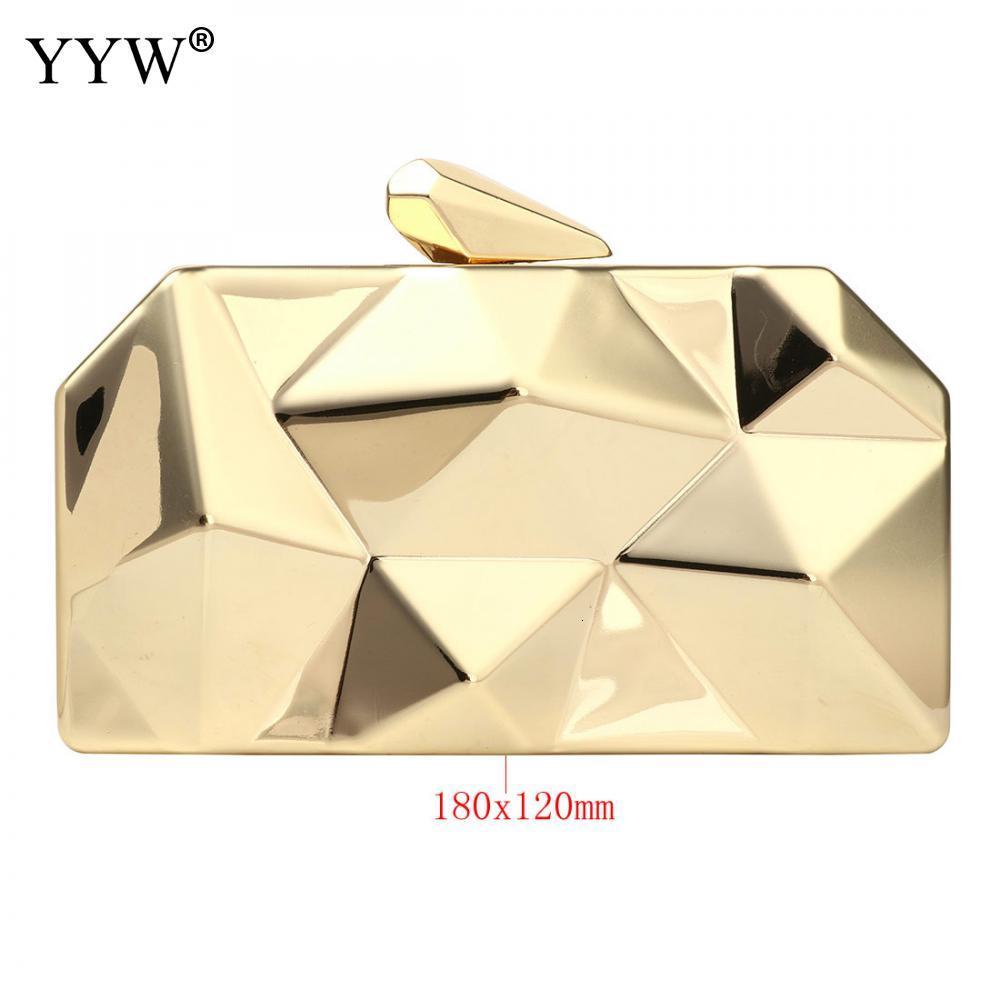 Iron Shoulder Bags Strap Chain Sg Women Clutch And Purse Sier Gold Evening Clutches Geometry Pattern Wallet Pouch 230830 4