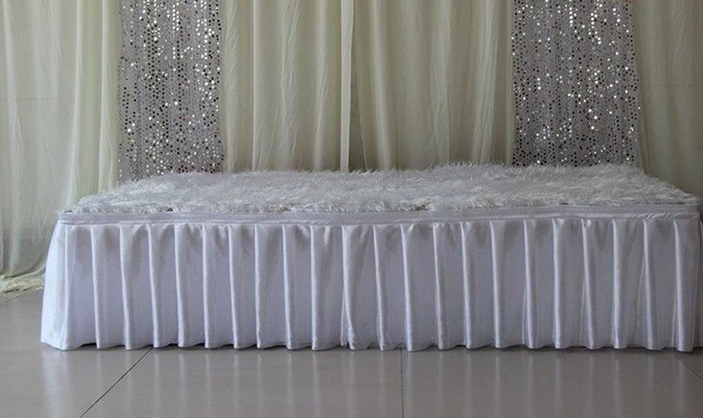 Fashion colorful ice silk table skirts cloth runner table runners decoration wedding pew table covers hotel event long runner decoration ZZ