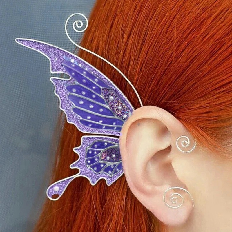 Ear Cuff Gothic Elf Halloween Cosplay Dragon Butterfly Clip Retro Punk Hip Hop Jewelry Gift Earrings 230830