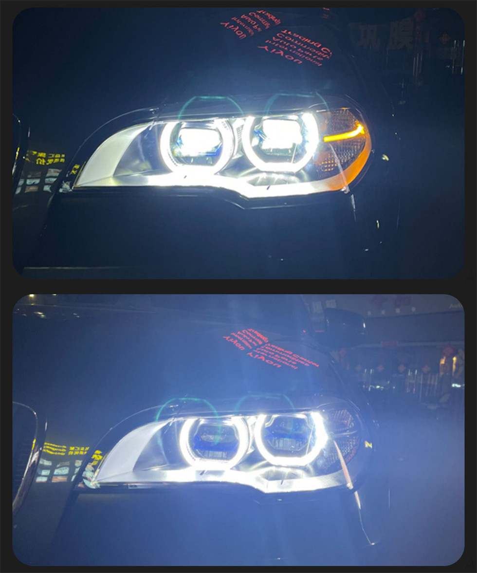 LED Laser Style Headlight for BMW X5 Running Headlights 2007-2013 E70 High Low Beam DRL Signal Lamp