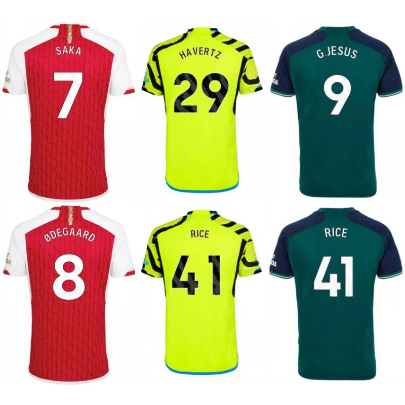 2023/24 Gunners G.JESUS Soccer jerseys 2024 THOMAS HAVERTZ NKETIAH J.TIMBER SMITH ROWE Shirt Mens TROSSARD ODEGAARD RICE SAKA MARTINELLI Kids kit Football Uniforms