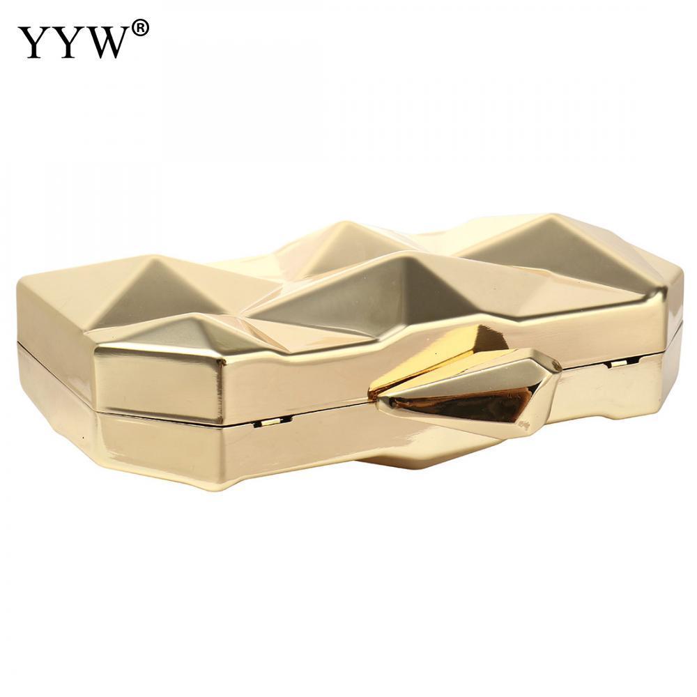 Iron Shoulder Bags Strap Chain Sg Women Clutch And Purse Sier Gold Evening Clutches Geometry Pattern Wallet Pouch 230830 4