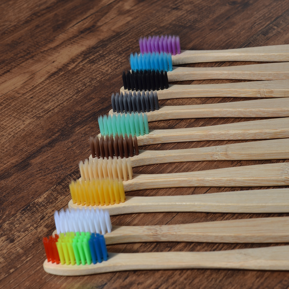 Toothbrush 10PCS Colorful Toothbrush Natural Bamboo Tooth Brush Set Soft Bristle Charcoal Teeth Eco Bamboo Toothbrushes Dental Oral Care 230831