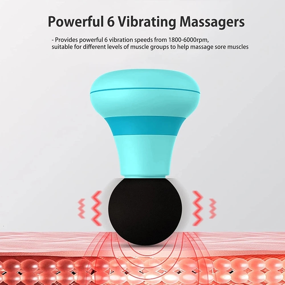 Full Body Massager Mini Handheld Massage Gun Deep Tissue Electric Muscle Percussion Device Massage Machine for Travel Home Daily Relax 230831