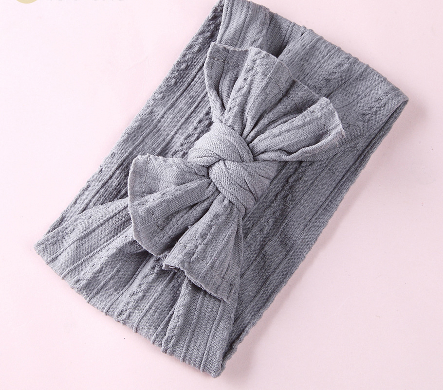 Hair Accessories Bulk 300pc/lot born Kids Cable Knit Wide Nylon Headbands Knotted Hair Bow Ribbed Headband Girls Hair Accessories DHL Free 230830
