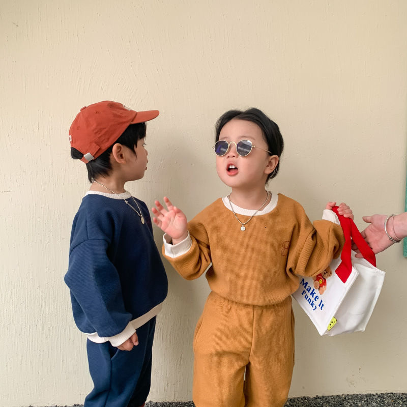 Clothing Sets Spring Autumn Baby Boy Simple Long Sleeve Casual Sets 1-6Y Toddler Sweater Pant Kid Sports Suit Toddler Girl Clothes Set 230830