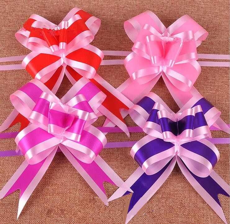 Party Decoration 20pcs Pull Flower Wedding Decoration Snow Gauze Ribbon Bow Hand Pull Flower Ribbon Holiday Gift Decoration Packaging ZZ