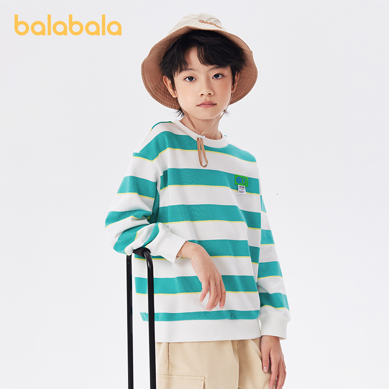 Hoodies Sweatshirts Balabala Toddler 2023 Boy Sweater Spring Autumn Fashion Striped Long Sleeved T Shirt Top 230830