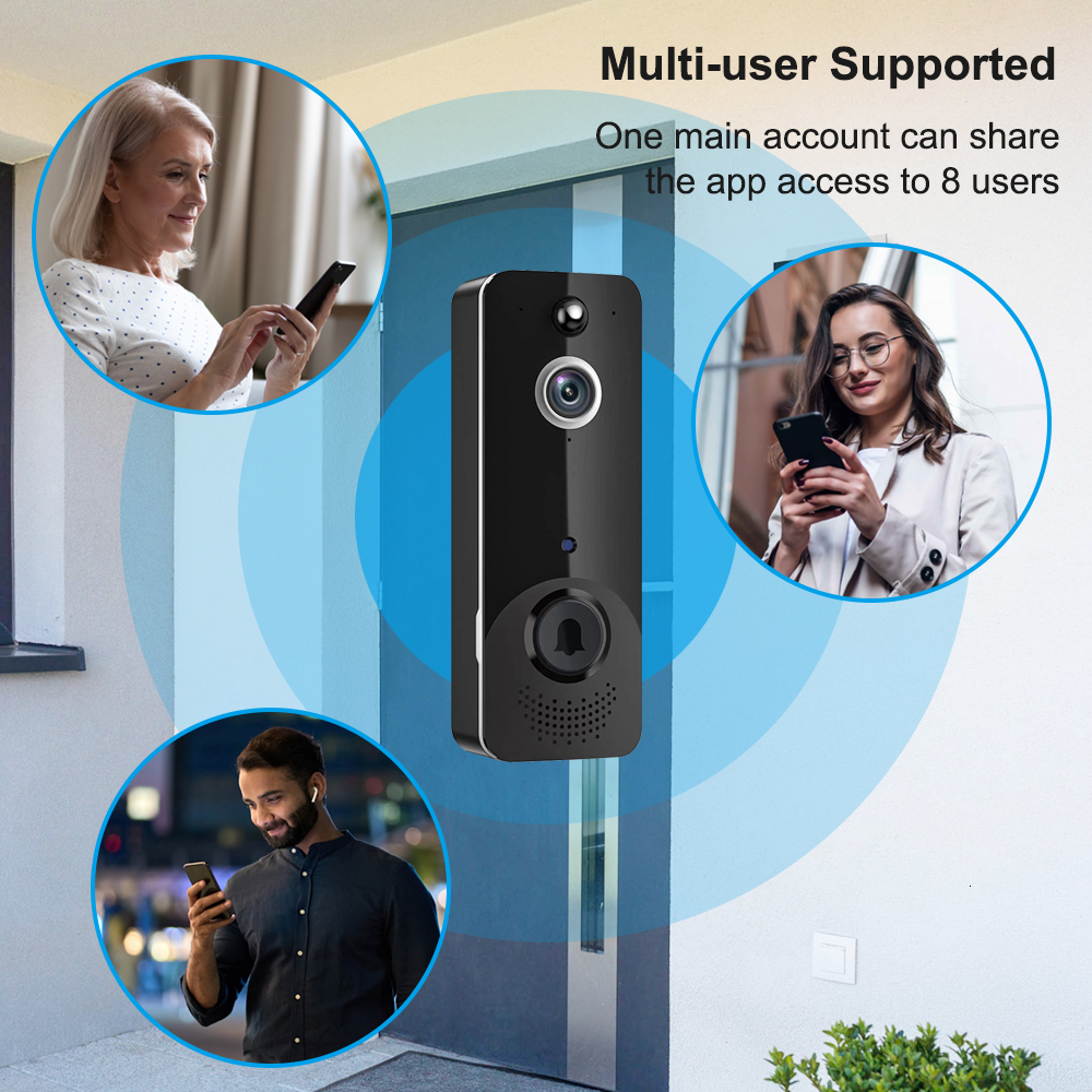 Video Door Phones WiFi Doorbell Camera Chime Wireless CMOS Support 2 Way Audio Motion Detection Infrared Night Vision Real time 230830