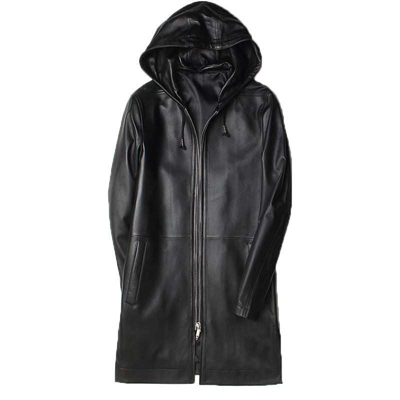 Men's Leather Faux Natural Genuine Clothes Sheepskin Jacket MidLength Anorak Coat Fur Spring and Autumn 230831Z