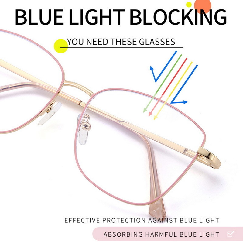 Fashion Sunglasses Frames 2 In 1 Glasses Anti Blue Light with 1Pc Magnetic Polarized Clip On Lenses Trendy Metal Frame Cat Eye Eyewear 230831