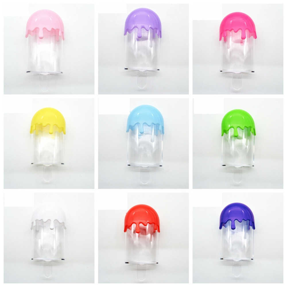 Mink Eyelash Clear Package Boxes False Eyelashes Packaging Empty Eyelash Box Case Creative Ice Cream Shaped Lashes Box Packaging Cajas De Paquetes Vac