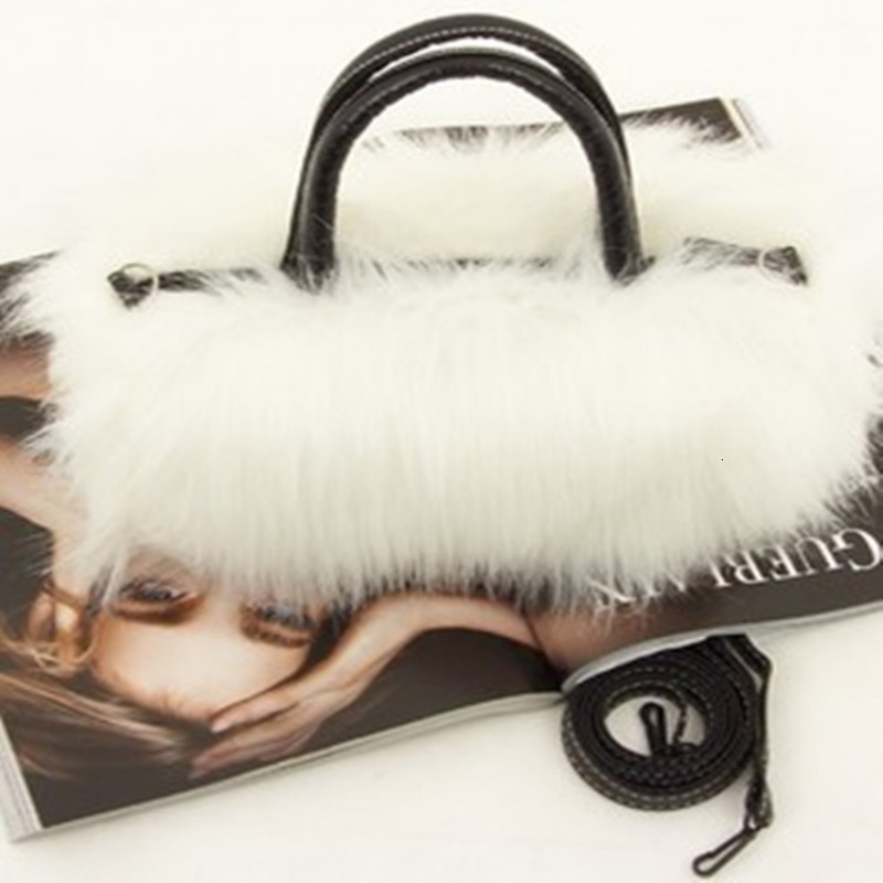 Evening Bags Korean Winter Plush Bag Long Fur Handbag Women s Crossbody Fashion Trend Shoulder Purses and Handbags 230831