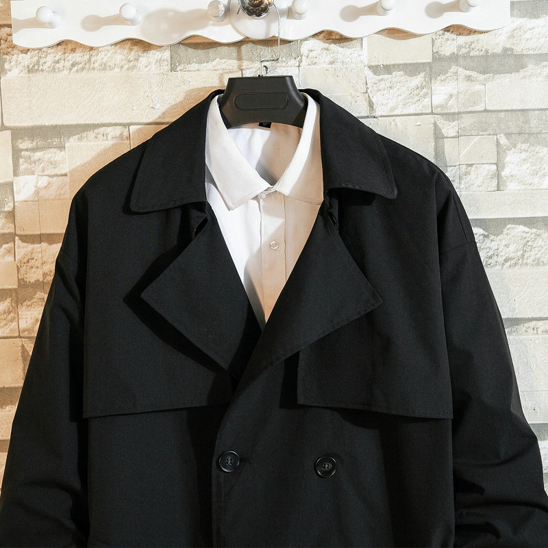 Men's Trench Coats Korean Fashion Spring Coat Mens Windbreaker Trenchcoat Men Smart Casual Loose Long Overcoat Streetwear Big Size 5XL 230831