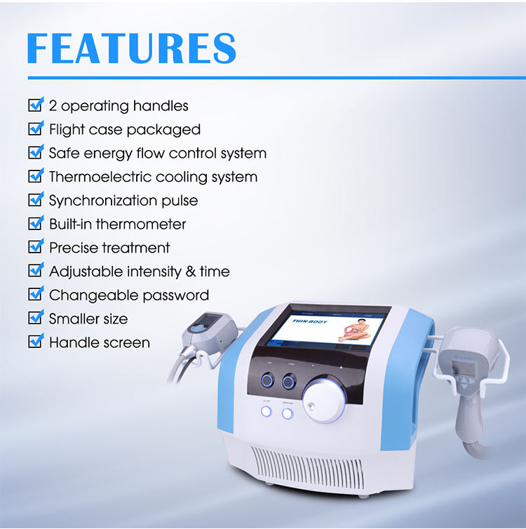 Portable Body Slimming Machine Face Lift Fat Burning Cellulite Reduction RF Machine With 2 Handles