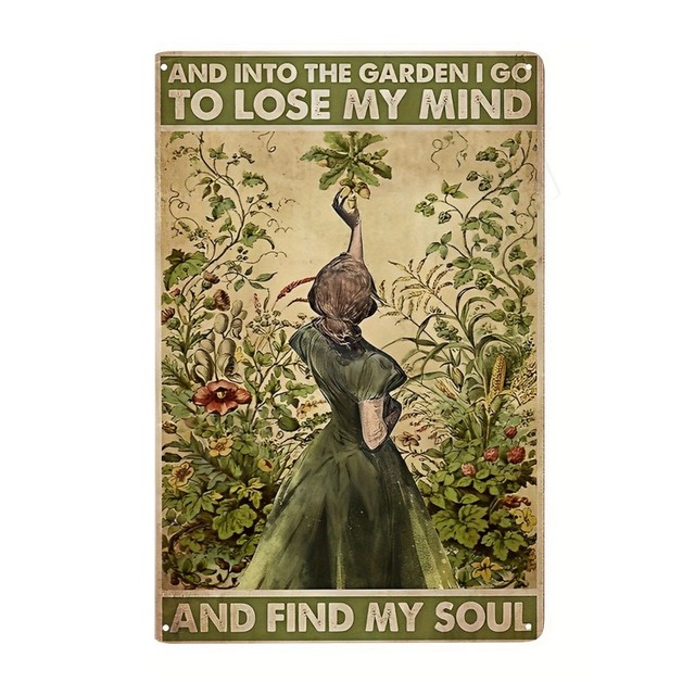 Inspirational Quotes Retro Tin Signs Be Kind to Your Mind Wall Art Sign Hippie Girl Vintage Home Room Garden Wall Decor Poster Living Room Painting Si