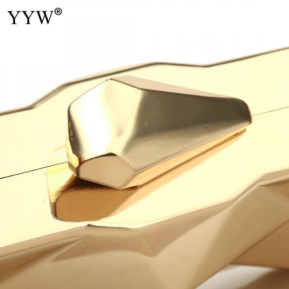 Iron Shoulder Bags Strap Chain Sg Women Clutch And Purse Sier Gold Evening Clutches Geometry Pattern Wallet Pouch 230830 4