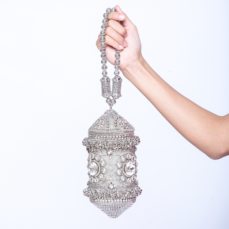 DOYUTIG Indian Style Women's Handmade Beaded Metal Clutches Classical Evening Wedding Rhies Crossbody Beads Bags F692 230830 991e