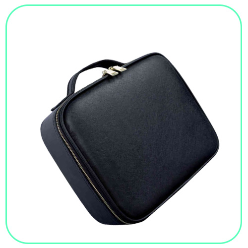 NXY cosmetic bags New travel makeup bag cases eva vanity case with led 3 lights mirror 220118
