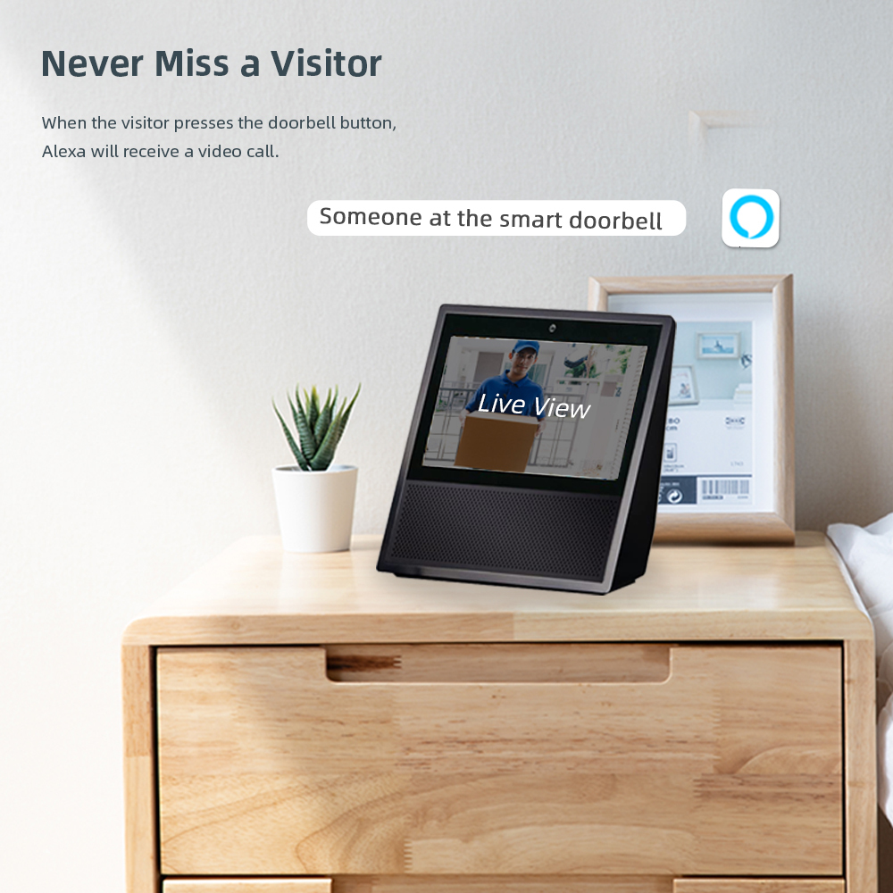 Video Door Phones Tuya Doorbell WiFi Wireless Wired Bell DC AC Battery Powered 1080P 2MP Waterproof with Alexa Google bell Camera 230830