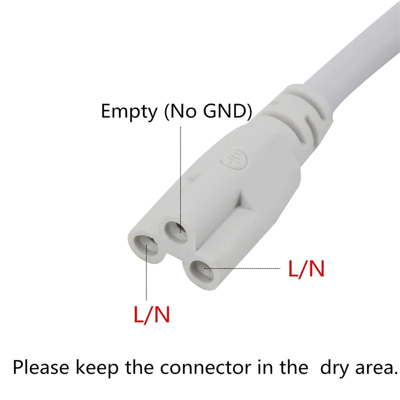 T5 T8 connecting wire Power cords with standard US plug for T5 T8 integrated led tubes 3 Prong 100cm 150cm extension Cable LL